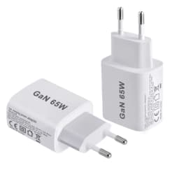 UK/AU/EU/US USB C Charger 65W PD 3.0 GaN Charger Type C Power Adapter With 2-Port Fast Wall Charger Compatible for iPhone 13 USB