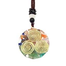 Reiki Healing Orgone Necklace Fashion Jewelry Yoga Natural Chakra Energy Orgonite 7 Chakra Pendant Necklace Pendulum Amulet
