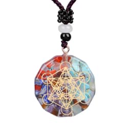 Reiki Healing Orgone Necklace Fashion Jewelry Yoga Natural Chakra Energy Orgonite 7 Chakra Pendant Necklace Pendulum Amulet