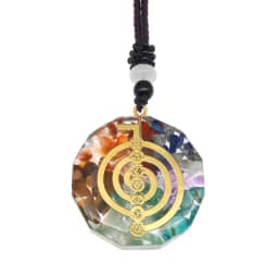 Reiki Healing Orgone Necklace Fashion Jewelry Yoga Natural Chakra Energy Orgonite 7 Chakra Pendant Necklace Pendulum Amulet