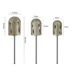 BNG Diamond Pedicure Cone Bit for Cracked Skin Corns Callus Removal Feet Filing Tool 3/32" Rotary Burrs Nail Pedicure Drill Bits