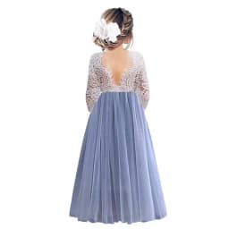 Princess Party Lace Flower Girl Dress Baby Kids Summer Wedding Birthday Dresses Children Clothing 2 4 6 8 10 12 14