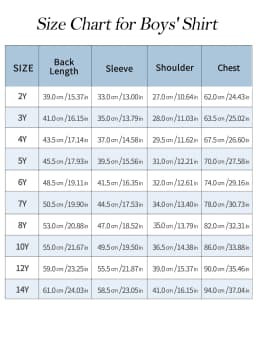 Children Long Sleeve White Shirts School Uniforms