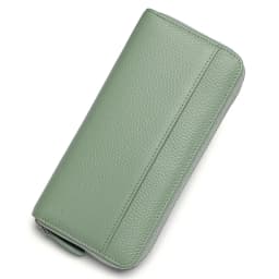 Long Zipper Wallet for Women Genuine Leather RFIDBlocking Large Capacity Credit Card Holder Wallets with Coin Pouch MoneyPockets