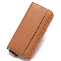 Long Zipper Wallet for Women Genuine Leather RFIDBlocking Large Capacity Credit Card Holder Wallets with Coin Pouch MoneyPockets