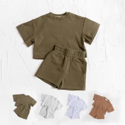 Toddler Baby Boys Clothes Fashion Summer Outfit Sets Short Sleeve Solid Color Tops Shorts 2PCS Casual Kids Clothes Suit