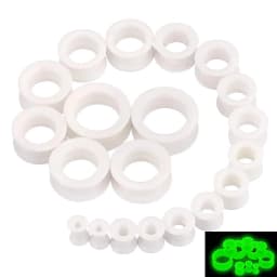 20pcs/Lot 6-25MM Flexible Silicone Ear Plugs and Tunnels Ear Piercings Earlets Stretchers Expander Ear Dilations Body Jewelry