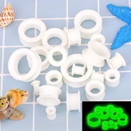 20pcs/Lot 6-25MM Flexible Silicone Ear Plugs and Tunnels Ear Piercings Earlets Stretchers Expander Ear Dilations Body Jewelry