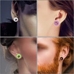 20pcs/Lot 6-25MM Flexible Silicone Ear Plugs and Tunnels Ear Piercings Earlets Stretchers Expander Ear Dilations Body Jewelry