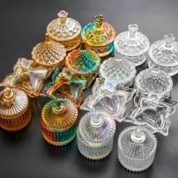 Nail Art Acylic Glass Rainbow Transparent Acrylic Powder Cup Holder Equipment Nail Tools Dappen Dish Lid Bowl Manicure Cup