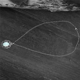 Vintage Flower Pendant Natural Stone Quartz Opal Sets For Women Antique Silver Plated Necklace Earring Ring Fashion Jewelry