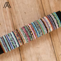 Natural Crystal Bracelets Faceted Gemstone 3mm Tiny Beads Stretch Bracelet Bohemian-Style Multi-Color Bracelets Classic Jewelry