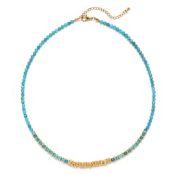 ZMZY Small Stone Beaded Necklace 2-3mm Faceted Natural Quartz Female Fashion Party Choker for Women Girl Jewelry Gift