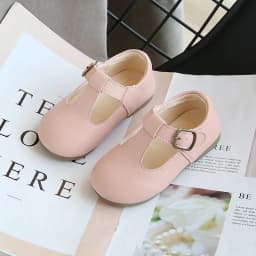Spring Autumn Kids Shoes T Strap Leather Shoes For Girls Boys Non-slip Toddlers Mary Janes Baby Children Buckle Strap Flats