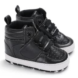 Newborn Baby Fashion Sneakers Shoes Boys Girls Solid Lace Up High Shoes Toddlers Breathable Non Slip First Walkers 0-18 Months