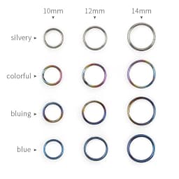 10pcs/LOT 10mm 12mm 14mm Titanium Alloy Keyrings EDC Outdoor Small Tool Key Ring Making Accessories