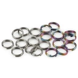 10pcs/LOT 10mm 12mm 14mm Titanium Alloy Keyrings EDC Outdoor Small Tool Key Ring Making Accessories