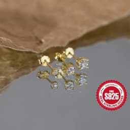 Aide 925 Sterling Silver 3pcs Set 2/3/4mm Mini Round Zircon Bar Piercing Stub Earring For Women Minimalist Jewelry Party Gift