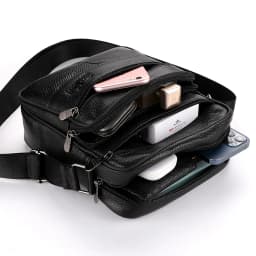 Men's Large Size Genuine Leather Shoulder Bags High Quality Tote Fashion Business Man Crossbody Messenger Bag Leather Bags