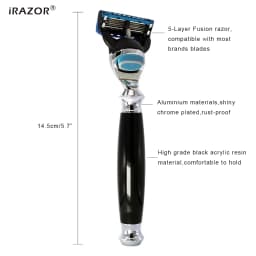 iRAZOR High Grade F5 5 Layers Fusion Razor Shaving Machine for Men Classic Face Beard Barber Hair Cutting Shaver Birthday Gift