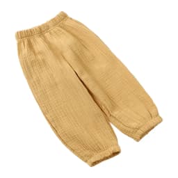 Fashion Solid Color Kids Pants Color Linen Elastic Waist Kids Boys Pants Summer Children Clothing GirlsTrousers 2-7 Years
