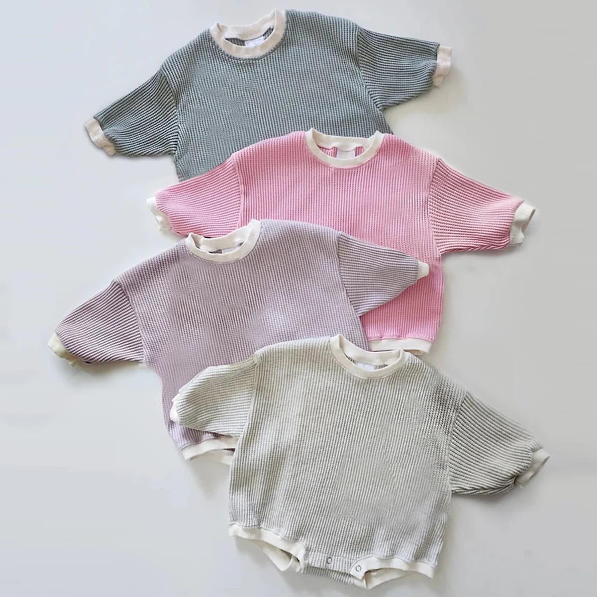 Newborn Baby Boys Girls Cotton Long Sleeve Bodysuits Toddler Jumpsuits Spring Autumn Unisex Outfit Clothes for Infants