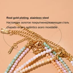 Mother of Pearl Beads Heart Choker Fashion Natural Fritillary Necklace for Women Stainless Steel Collares Femme MOON GIRL Design