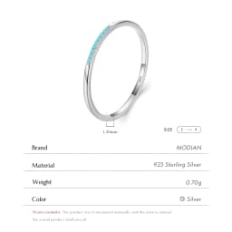 Modian High Quality Turquoise Vintage Ring 100% Real 925 Sterling Silver Exquisite Finger Rings For Women Statement Jewelry Gift