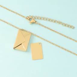 Fnixtar Detachable Envelope Pendant Necklaces Mirror Polish Stainless Steel Creative Love Letter DIY Necklace 10 PCS/lot