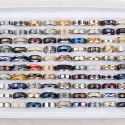 20 Pcs/lot High Quality Stainless Steel Rings for Men Women Fashion Jewelry Mix Styles Party Gifts Wholesale Jewelry