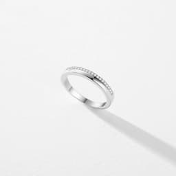 MODIAN Solid 925 Sterling Silver Simple Stackable Simple Finger Ring Trendy Pave Setting CZ For Women Fine Female Jewelry Gifts