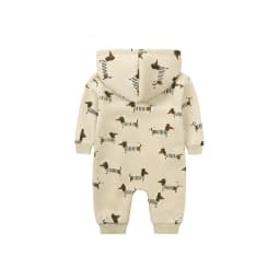Cartoon Print Baby Girl Romper Long Sleeve Hooded Zipper Newborn Clothes Boys Rompers Spring & Autumn Baby Clothing 3-24 Months