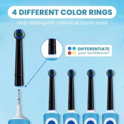 Replacement Toothbrush Heads For Oral B Precision Clean Toothbrush Replacement Brush Heads Black Nozzles For Oralb (Not for iO)
