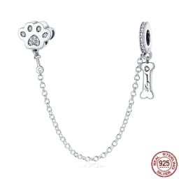 2024 New Hot Genuine 925 Sterling Silver Star Moon Sunflower Safety Chain Spacer Bead Charm for Brand Original Bracelet DIY