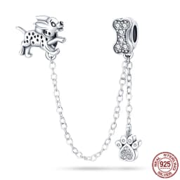 2024 New Hot Genuine 925 Sterling Silver Star Moon Sunflower Safety Chain Spacer Bead Charm for Brand Original Bracelet DIY