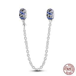 2024 New Hot Genuine 925 Sterling Silver Star Moon Sunflower Safety Chain Spacer Bead Charm for Brand Original Bracelet DIY