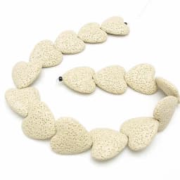 20MM Natural Lava Colorful Heart Shaped Volcanic Stone Spacer Beads Charming Loose Beads DIY Earrings Necklace Jewelry