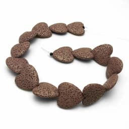 20MM Natural Lava Colorful Heart Shaped Volcanic Stone Spacer Beads Charming Loose Beads DIY Earrings Necklace Jewelry