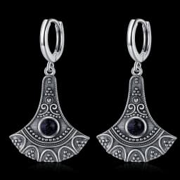Long Pendant Natural Kyanite Earrings S925 Silver Earrings for Women Jewelry Vintage Engagement Party Anniversary Gift