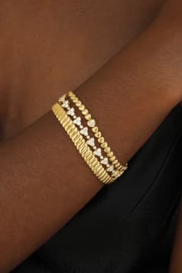 Gold Color Heart Shaped Tennis Chain Bracelet For Women Girlfriend Lover Gift Fashion Classic Jewelry 2022 New