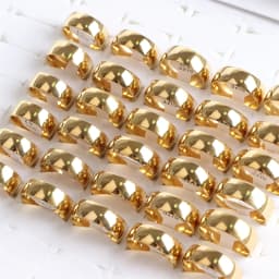 50Pcs/Lot Fashion Simple Smooth Spherical Stainless Steel Ring Jewelry Women Men Wedding Party Gift Width 2/4/6/8MM Wholesale