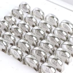 50Pcs/Lot Fashion Simple Smooth Spherical Stainless Steel Ring Jewelry Women Men Wedding Party Gift Width 2/4/6/8MM Wholesale