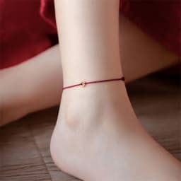Hand Braided Circular Ring Red Rope Lucky Bracelet Size Adjust Women Men Charms Bangles Anklet Blessing Gift For Friend Lovers