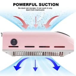 Upgrade Nail Dust Collector Extractor Fan For Manicure Machine Powerful Nail Vacuum Cleaner With Remove Filter Nail Equipment