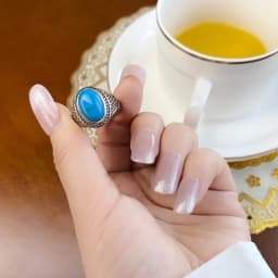 Personal Lucky Ring Oval Blue,Ethnic Fine Jewerly For Women Men Autumn Energetic Gift In 925 Sterling Silver