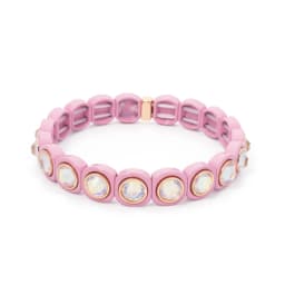 2023 New Design Colorful Bracelets For Women Inlaid Shiney Resin Diamond Elastic Bangle Acrylic Crystal Candy Color Jewelry