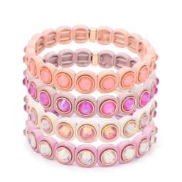 2023 New Design Colorful Bracelets For Women Inlaid Shiney Resin Diamond Elastic Bangle Acrylic Crystal Candy Color Jewelry