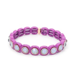2023 New Design Colorful Bracelets For Women Inlaid Shiney Resin Diamond Elastic Bangle Acrylic Crystal Candy Color Jewelry