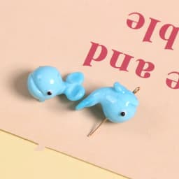 3d Glass Cartoon Cute Little Yellow Duck Frog Bracelet Bead Keychain Pendant Accessories
