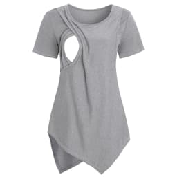 Women Blouse Maternity Casual Soft Nursing Tops T-shirt Summer Short Sleeve Pregnant Clothes Nursing Breastfeeding
